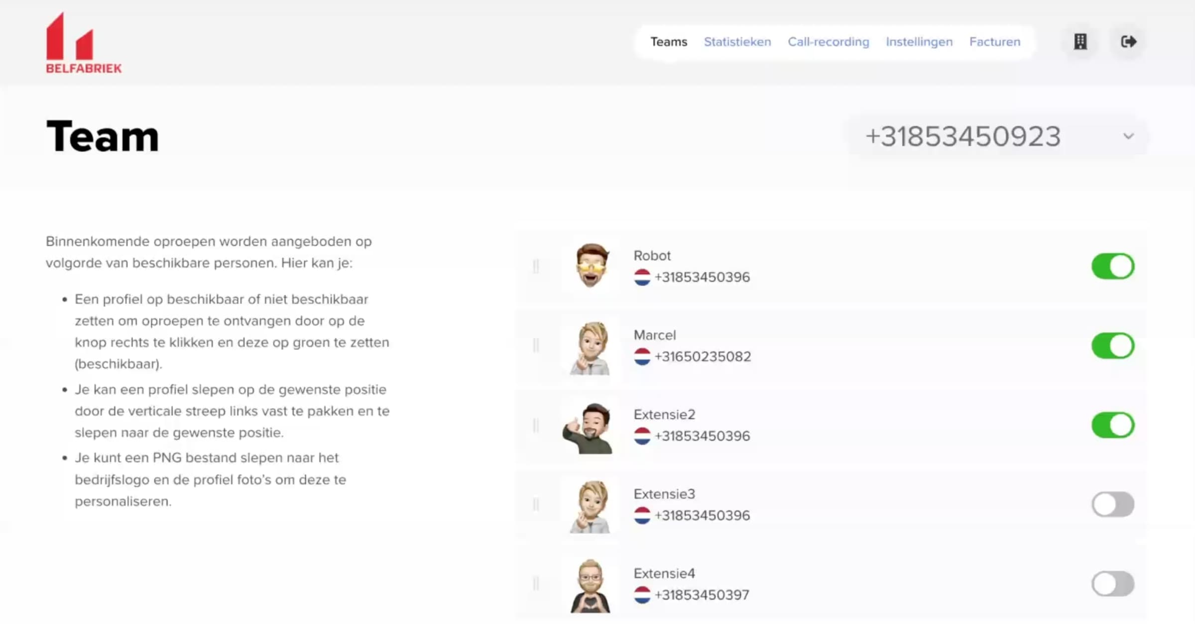 web interface demo